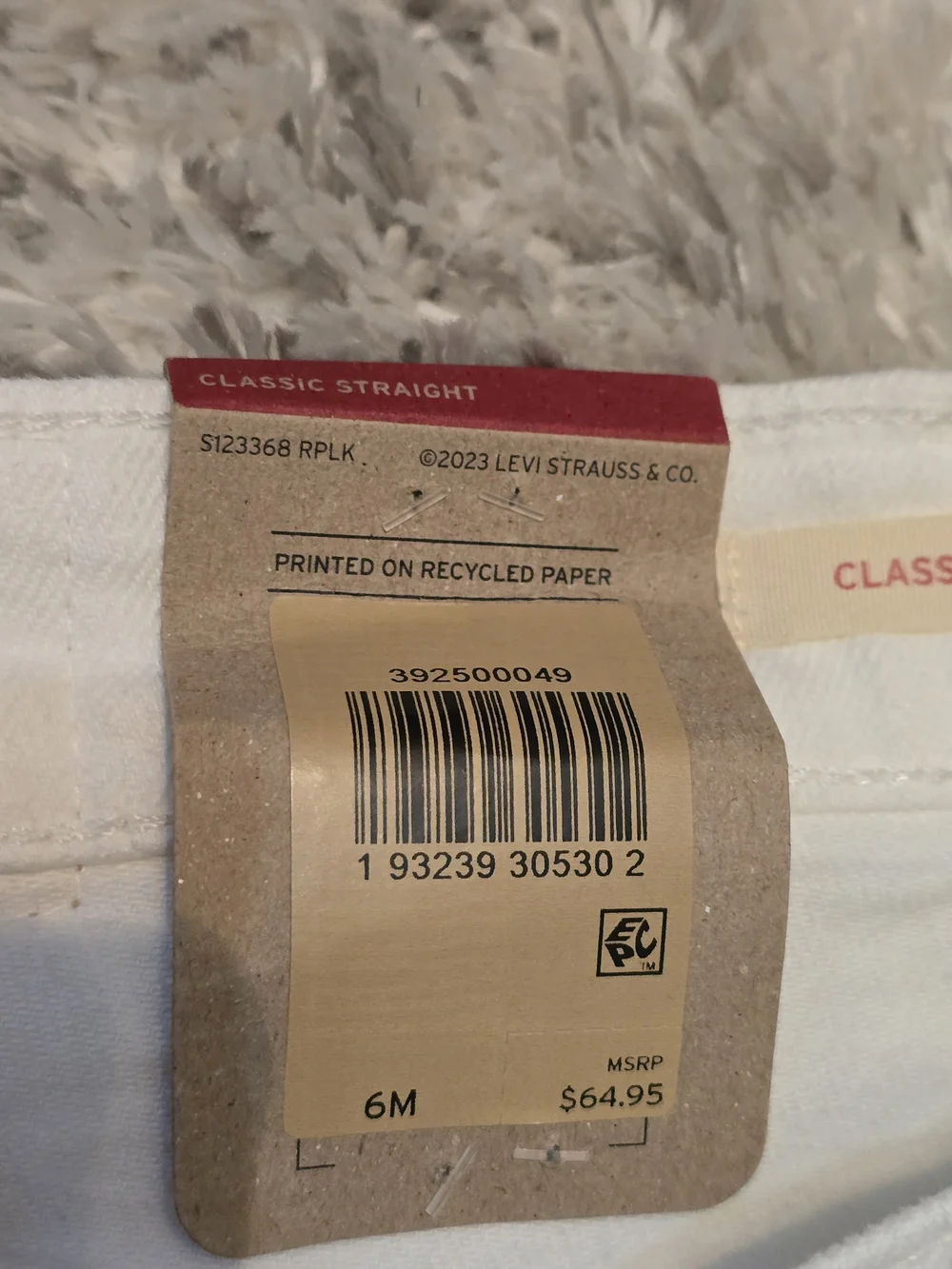 Levi's Women's White Straight-Leg Jeans
